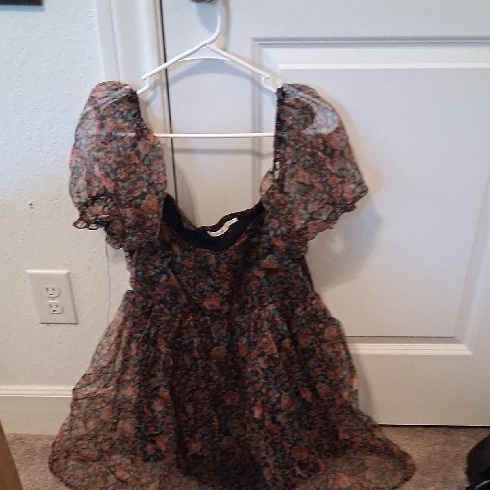 Floral Puff Sleeve Dress